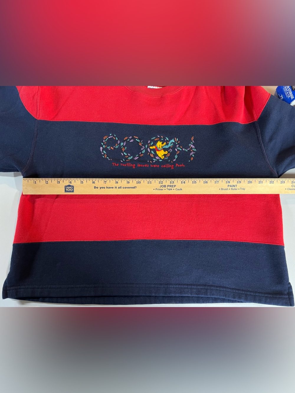 Vintage Disney Winnie the Pooh Embroidered Fall Leaves Sweatshirt Womens Large - Picture 6 of 8
